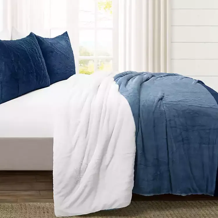 Kirklands Home Comforters|Navy Color Block 3-pc. King Comforter Set Blue