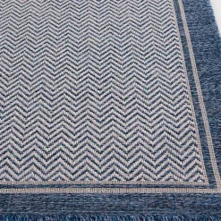 Kirklands Home Outdoor Rugs|Navy Dunedin Indoor/Outdoor Area Rug, 7x9 Blue