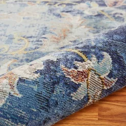 Kirklands Home Area Rugs|Navy Faded Floral Area Rug, 2x9