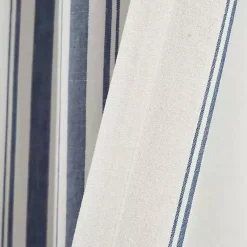 Kirklands Home Curtains & Drapes|Navy Farmhouse Stripe Curtain Panels, Set of 2