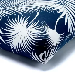 Kirklands Home Outdoor Cushions & Pillows|Navy Floral Outdoor Chair Cushion Blue