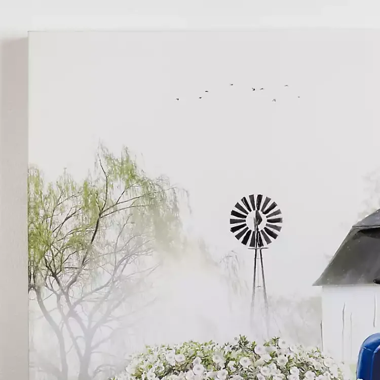 Kirklands Home Canvas Art|Navy Floral Pickup Truck Canvas Art Print