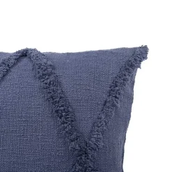 Hot Navy Fringe Diamond Pillow, 18 in. Pillows