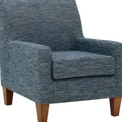 Kirklands Home Accent Chairs|Navy Fynn Upholstered Accent Chair Blue