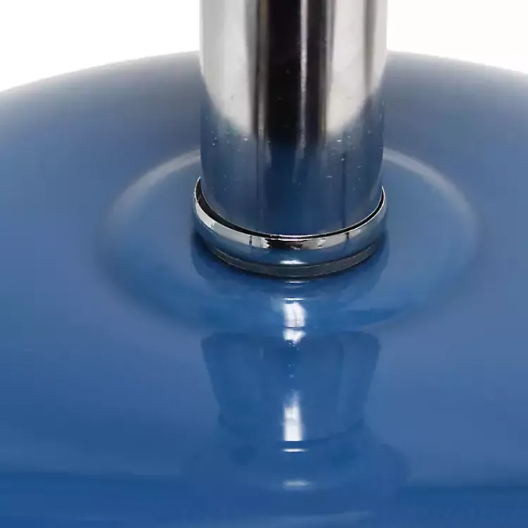 Kirklands Home Table Lamps|Navy Glass Short Oval Table Lamp Blue