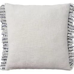 Clearance Navy Handstitched Stripes Throw Pillow Pillows
