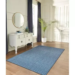 Kirklands Home Outdoor Rugs|Navy Intertwine Indoor/Outdoor Area Rug, 6x9 Blue