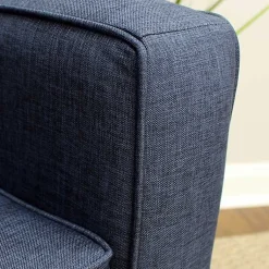 Kirklands Home Accent Chairs|Navy Johnston Upholstered Accent Chair Blue