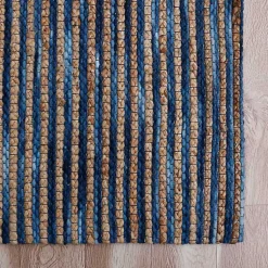 Kirklands Home Area Rugs|Navy Jute and Wool Woven Area Rug, 5x8