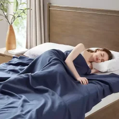 New Navy Liquid Cotton Twin Blanket Blankets & Throws