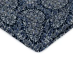 Kirklands Home Outdoor Cushions & Pillows|Navy Medallion Outdoor Deep Seat Cushion Blue