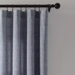 Kirklands Home Curtains & Drapes|Navy Nantucket Fringe Curtain Panel Set, 84 in.