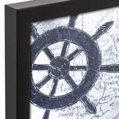 Kirklands Home Canvas Art|Navy Nautical Framed Canvas Art Print