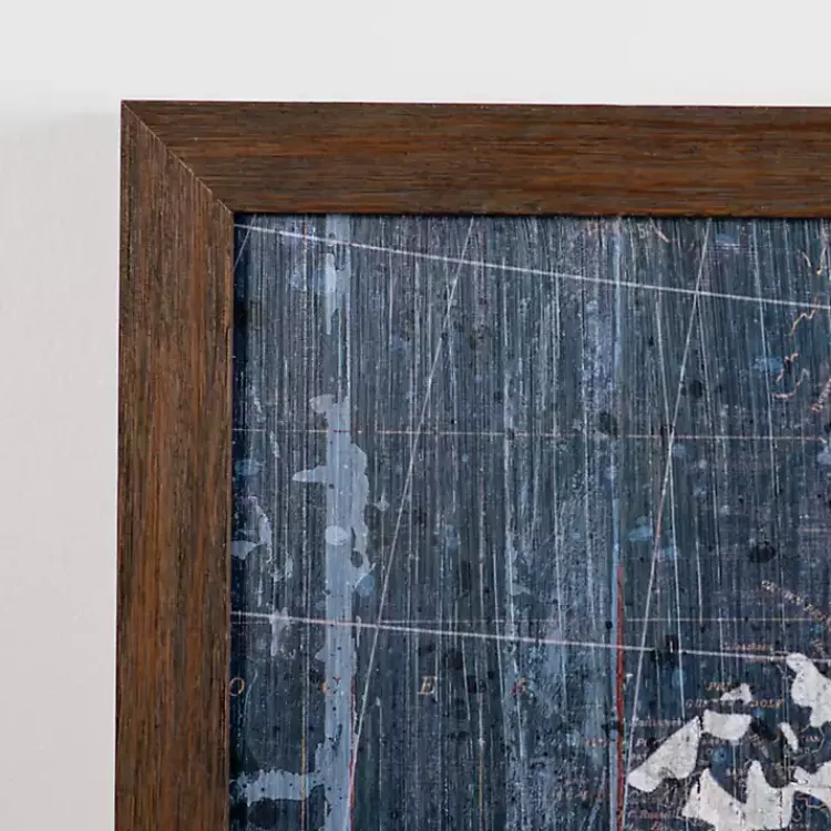 Kirklands Home Framed Art|Navy Old World Map Framed Art Print