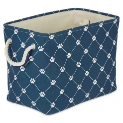 New Navy Paw Trellis Rectangle Basket, 14 in. Baskets & Boxes