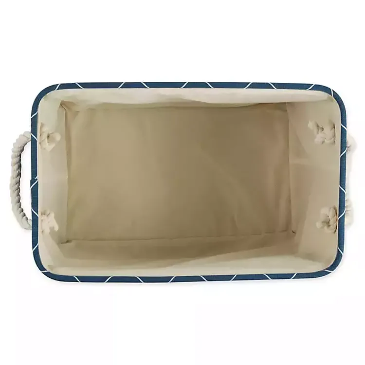 New Navy Paw Trellis Rectangle Basket, 14 in. Baskets & Boxes