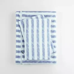 Kirklands Home Duvets|Navy Rugged Stripes Puffed 3-pc. King Duvet Set Blue