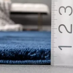 Kirklands Home Area Rugs|Navy Shag Washable Area Rug, 5x8 Blue