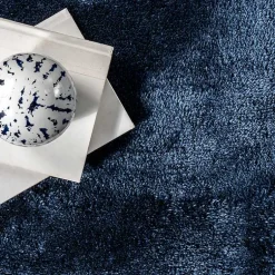 Kirklands Home Area Rugs|Navy Shag Washable Area Rug, 5x8 Blue