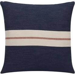 Clearance Navy Single Stripe Pillow Pillows
