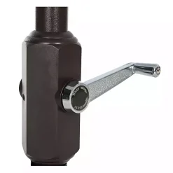 Kirklands Home Outdoor Accent Furniture|Navy Stripe Auto Tilt 9 ft. Outdoor Umbrella Blue