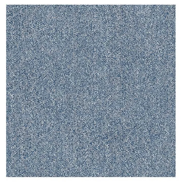 Kirklands Home Wall Murals & Wallpaper|Navy Textured Cross Woven Peel & Stick Wallpaper Blue