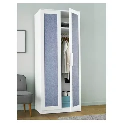 Kirklands Home Wall Murals & Wallpaper|Navy Textured Cross Woven Peel & Stick Wallpaper Blue