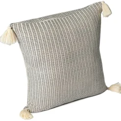 Discount Navy Trapeze Organic Cotton Throw Pillow Pillows