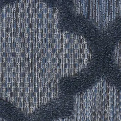 Kirklands Home Outdoor Rugs|Navy Trellis Indoor/Outdoor Area Rug, 5x7 Blue