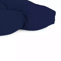 Kirklands Home Outdoor Cushions & Pillows|Navy Tufted Canvas Outdoor Bench Cushion Blue