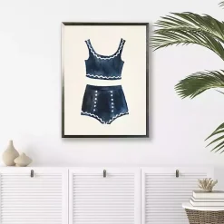 Kirklands Home Framed Art|Navy Two Piece Bathing Suit Framed Art Print