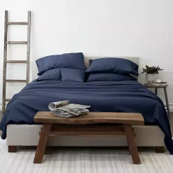 Kirklands Home Bed Sheets|Navy Ultra Soft 6-pc. Queen Sheet Set Blue