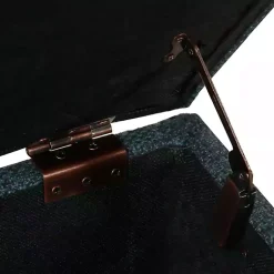 Kirklands Home Benches & Ottomans|Navy Upholstered Square Storage Ottoman Blue