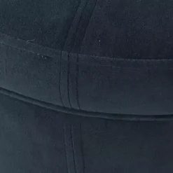 Kirklands Home Benches & Ottomans|Navy Velvet Upholstered Round Storage Ottoman Blue