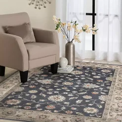 Kirklands Home Area Rugs|Navy Vintage Leni Area Rug, 5x7 Blue