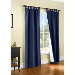 Kirklands Home Curtains & Drapes|Navy Weathermate Blackout Curtain Panel, 84 in. Blue