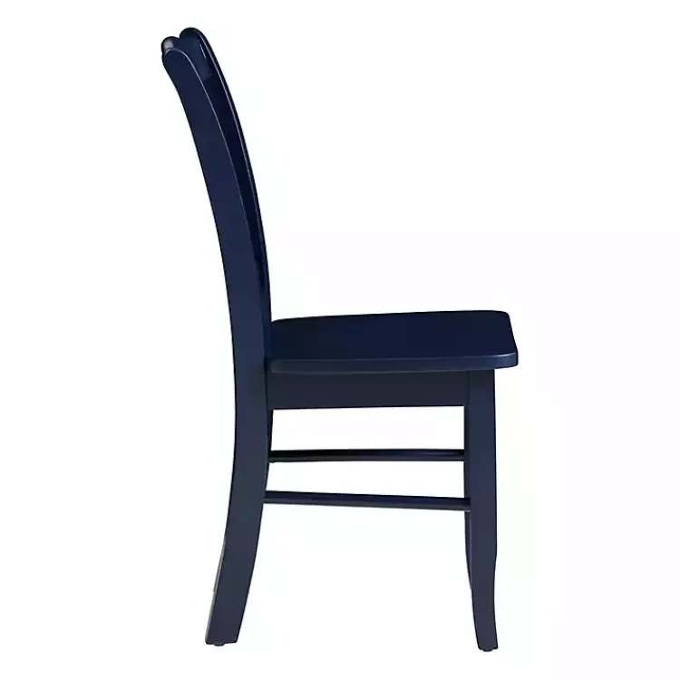 Kirklands Home Dining Chairs|Navy Wood Shaker Dining Chairs, Set of 2 Blue