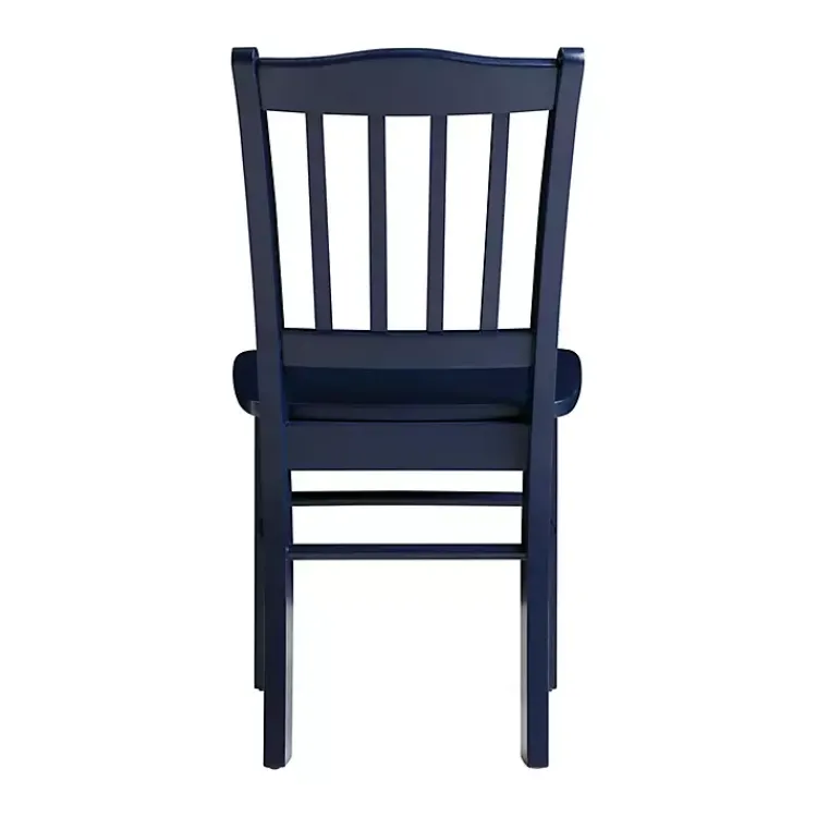 Kirklands Home Dining Chairs|Navy Wood Shaker Dining Chairs, Set of 2 Blue