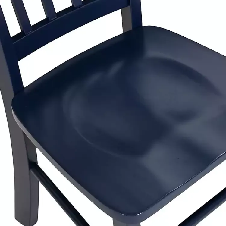 Kirklands Home Dining Chairs|Navy Wood Shaker Dining Chairs, Set of 2 Blue
