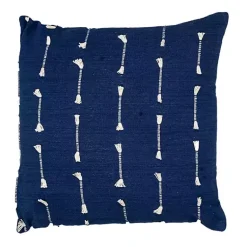 Online Navy Woven Lines Pillow Pillows