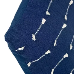 Online Navy Woven Lines Pillow Pillows