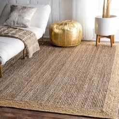 Kirklands Home Area Rugs|Neely Jute Hand Woven Area Rug, 8x10 Tan
