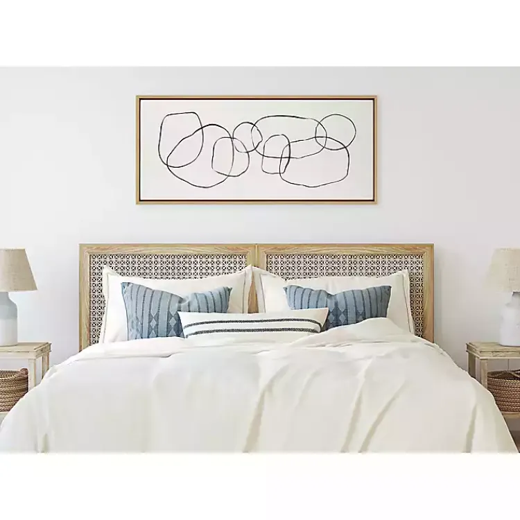 Kirklands Home Canvas Art|Neutral Abstract Circles Framed Canvas Art Print