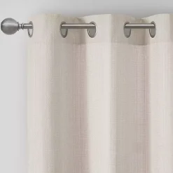 Kirklands Home Curtains & Drapes|Neutral Basketweave Curtain Panel Set, 84 in. Tan