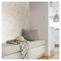 Kirklands Home Wall Murals & Wallpaper|Neutral Botanical Peel and Stick Wallpaper