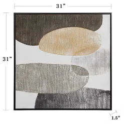 Kirklands Home Canvas Art|Neutral Bubbles I Framed Canvas Art Print