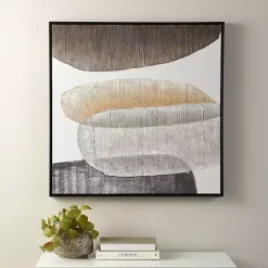 Kirklands Home Canvas Art|Neutral Bubbles II Framed Canvas Art Print