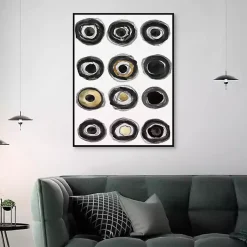 Kirklands Home Canvas Art|Neutral Circles Framed Canvas Art Print