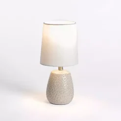 Kirklands Home Table Lamps|Neutral Giraffe Pattern Mini Table Lamp White