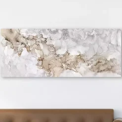 Kirklands Home Canvas Art|Neutral Gray Beauty Panel Giclee Canvas Art Print